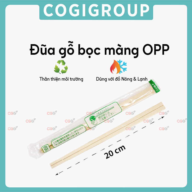 Đũa gỗ bọc màng OPP