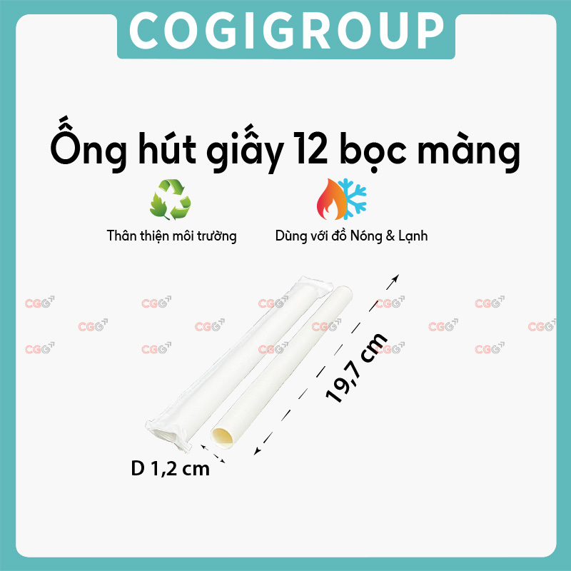 Ống hút giấy 12 bọc màng