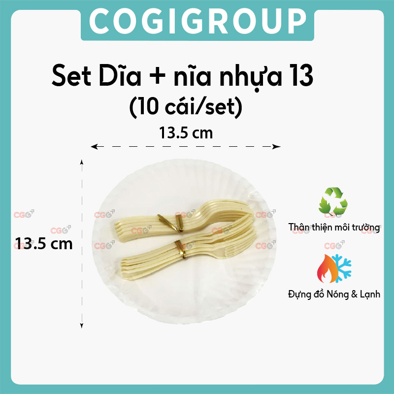 Set dĩa + nĩa nhựa 13