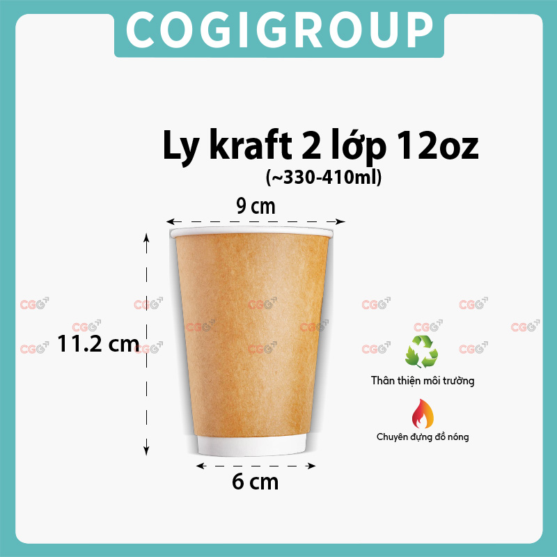 Ly Kraft 2 lớp 12oz
