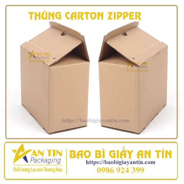 Thùng carton zipper - Công Ty TNHH Bao Bì Giấy An Tín