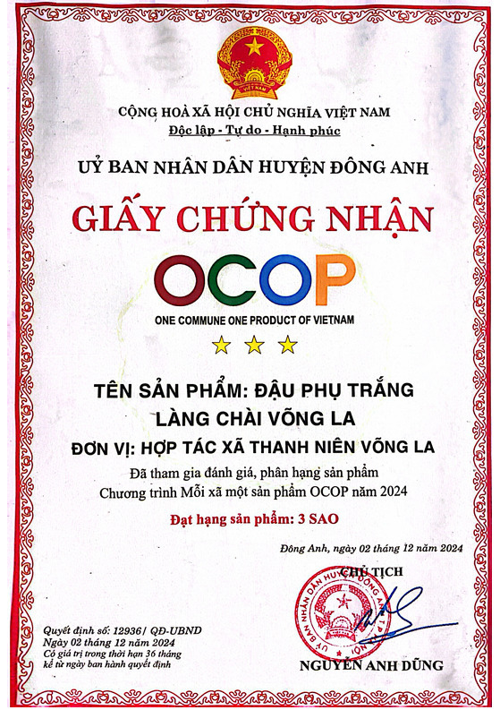 Chứng nhận OCOP