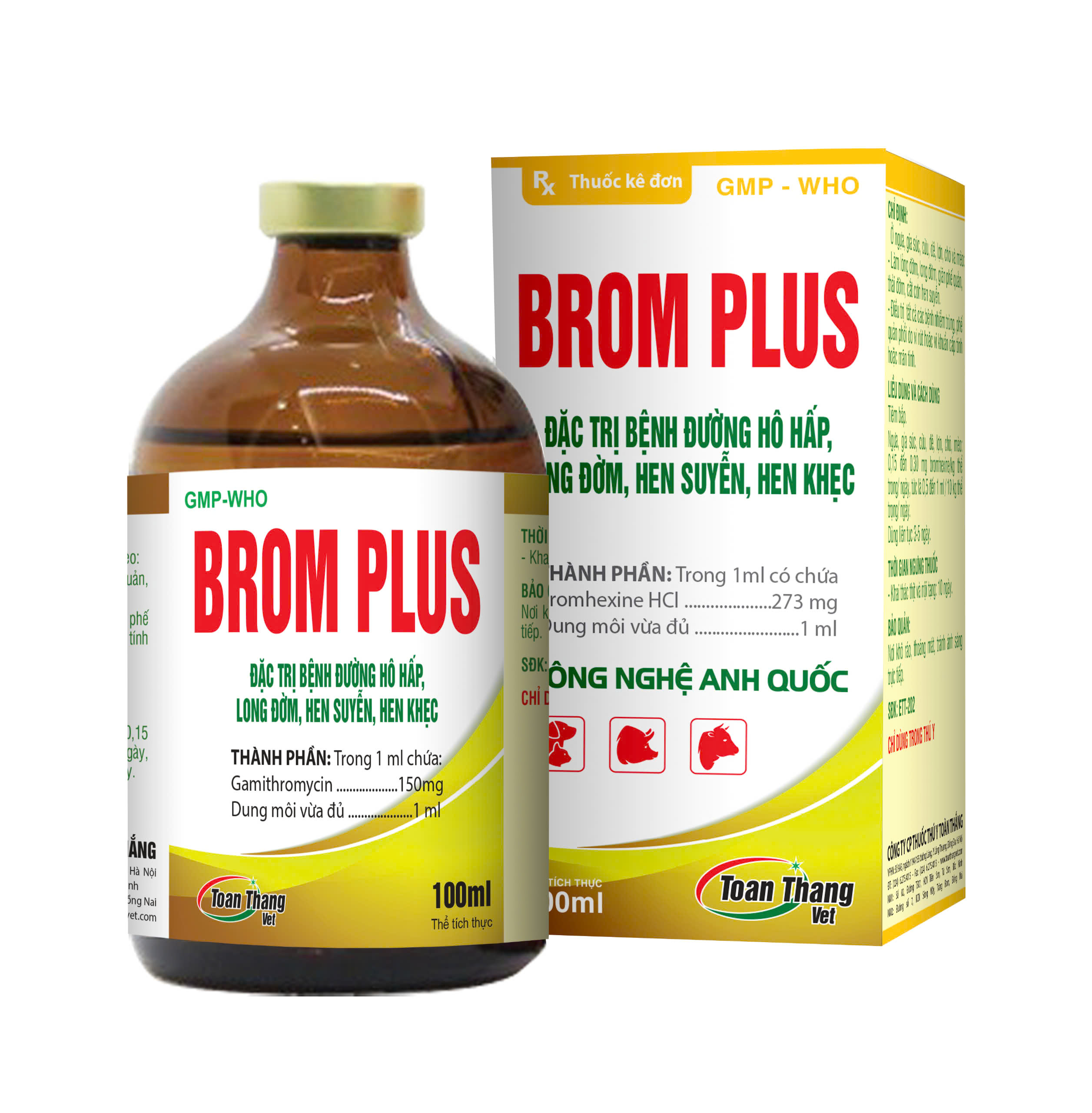 Thuốc đặc trị hô hấp Brom Plus