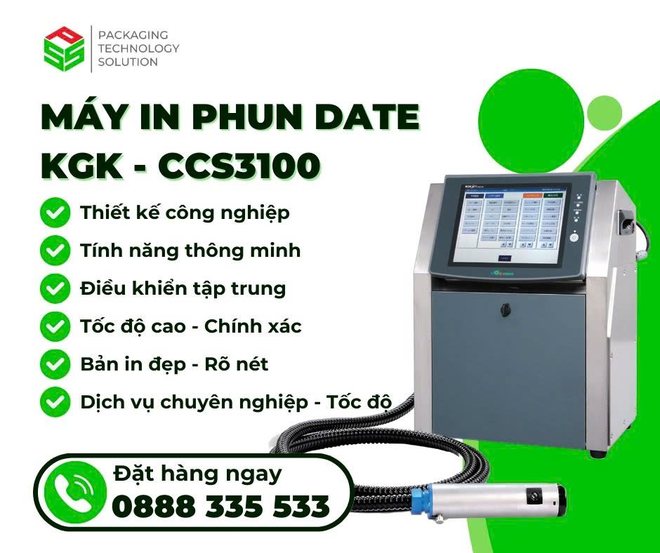 Máy in phun date KGK CCS3100 - Máy In Phun Công Nghiệp PSS - Công Ty Cổ Phần Kỹ Thuật PSS Việt Nam