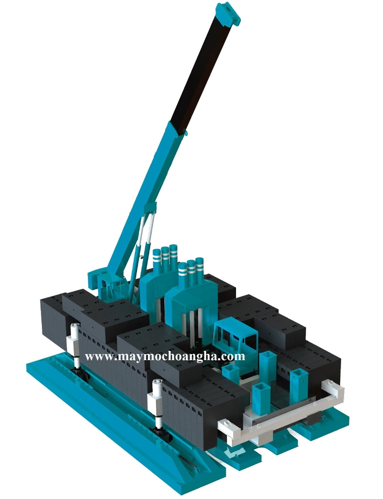Robot ép cọc bê tông1000T