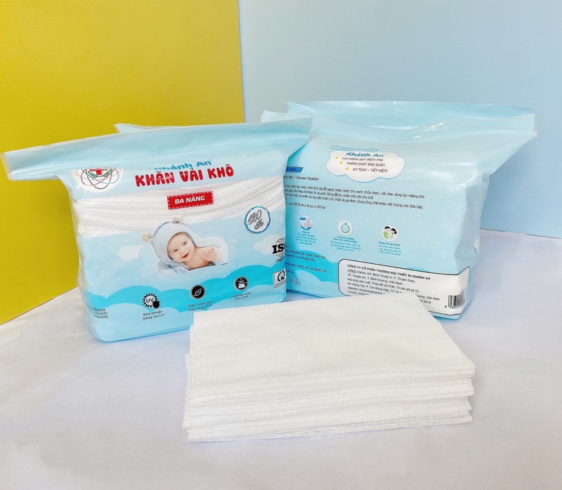Khăn khô đa năng Khánh An xanh - Khẩu Trang Y Tế Khánh An - Công Ty Cổ Phần Thương Mại Thiết Bị Khánh An