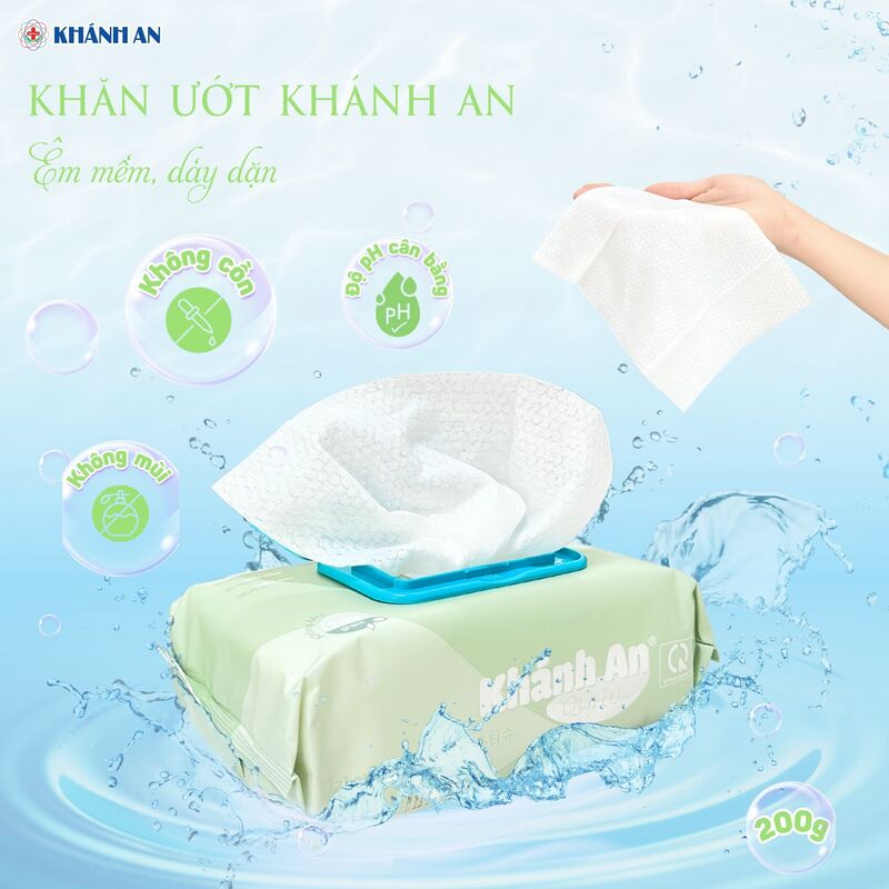 Khăn ướt không mùi Khánh An 200g - Khẩu Trang Y Tế Khánh An - Công Ty Cổ Phần Thương Mại Thiết Bị Khánh An