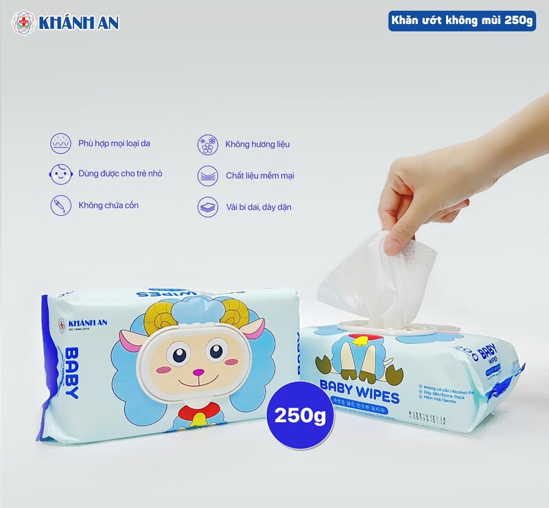 Khăn ướt không mùi Khánh An 250g con cừu - Khẩu Trang Y Tế Khánh An - Công Ty Cổ Phần Thương Mại Thiết Bị Khánh An