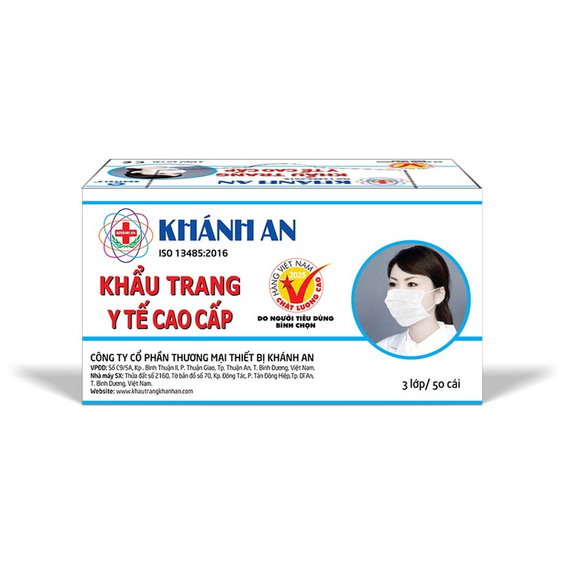 Khẩu trang y tế 3 lớp Khánh An - Khẩu Trang Y Tế Khánh An - Công Ty Cổ Phần Thương Mại Thiết Bị Khánh An