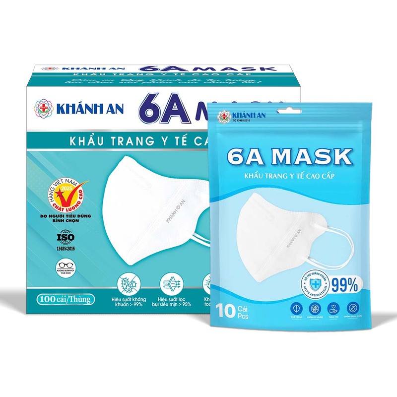 Khẩu trang y tế 6A Mask Khánh An - Khẩu Trang Y Tế Khánh An - Công Ty Cổ Phần Thương Mại Thiết Bị Khánh An