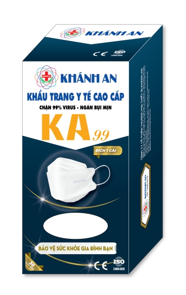 Khẩu trang y tế cao cấp KA99 - Khẩu Trang Y Tế Khánh An - Công Ty Cổ Phần Thương Mại Thiết Bị Khánh An