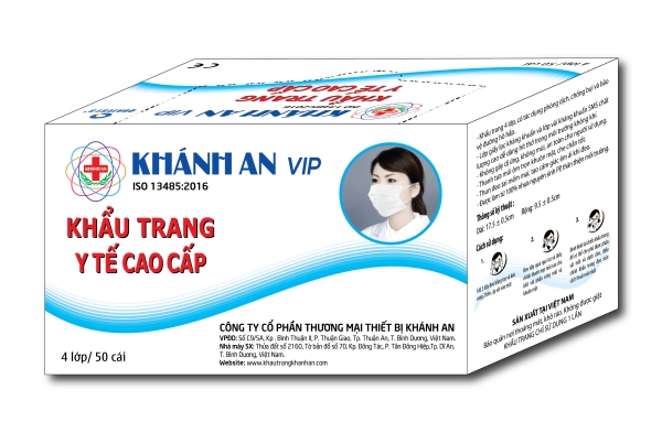 Khẩu trang y tế cao cấp VIP - Khẩu Trang Y Tế Khánh An - Công Ty Cổ Phần Thương Mại Thiết Bị Khánh An