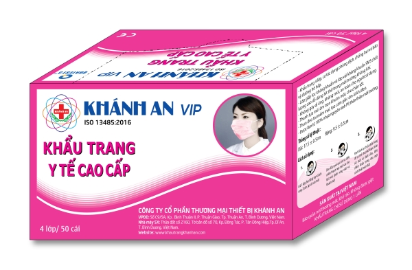 Khẩu trang y tế cao cấp hồng - Khẩu Trang Y Tế Khánh An - Công Ty Cổ Phần Thương Mại Thiết Bị Khánh An