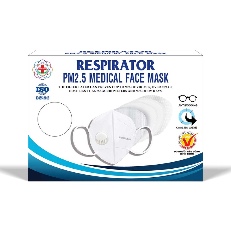 Khẩu trang van lọc khí 01 chiều (chống độc) - Khẩu Trang Y Tế Khánh An - Công Ty Cổ Phần Thương Mại Thiết Bị Khánh An