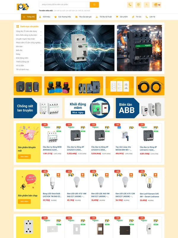Website thiết bị điện Dien Mall (PMS)