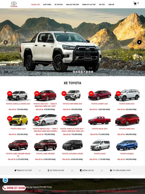 Website Toyota Phú Mỹ Hưng