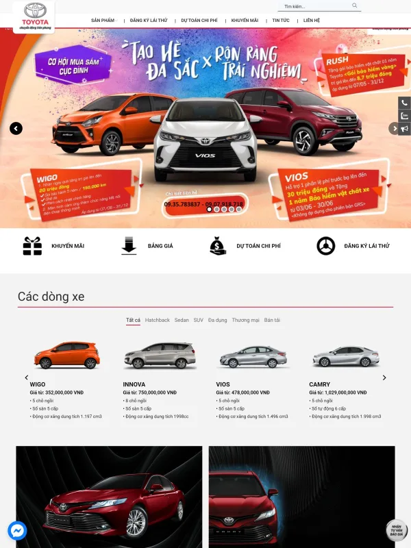 Website Toyota Bình Phước