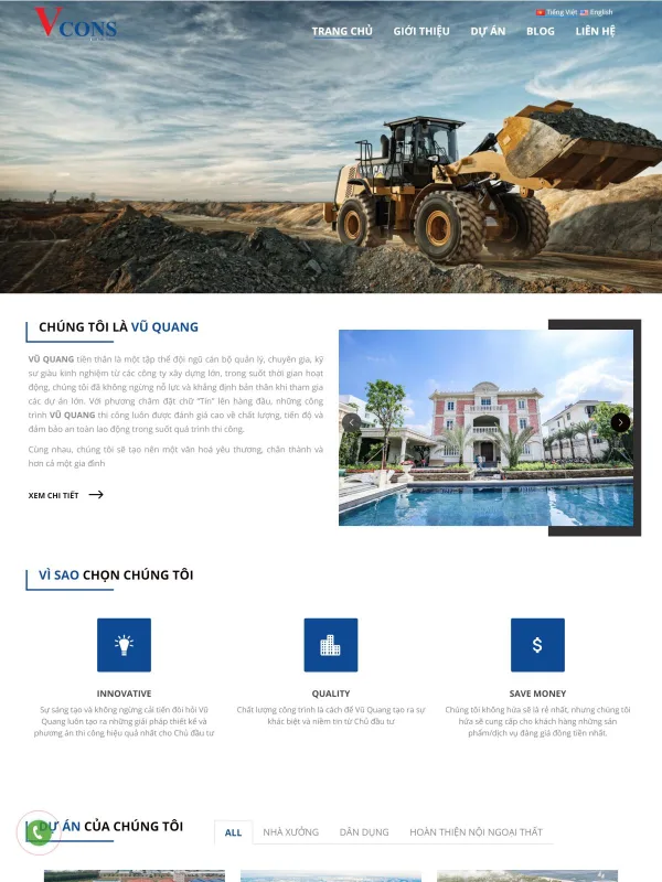 Website Công ty Vũ Quang