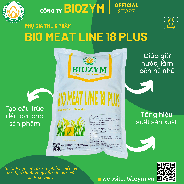 Bio Meat Line 18 Plus - Phụ Gia Thực Phẩm Biozym - Công Ty TNHH Sản Xuất Và Dịch Vụ Biozym