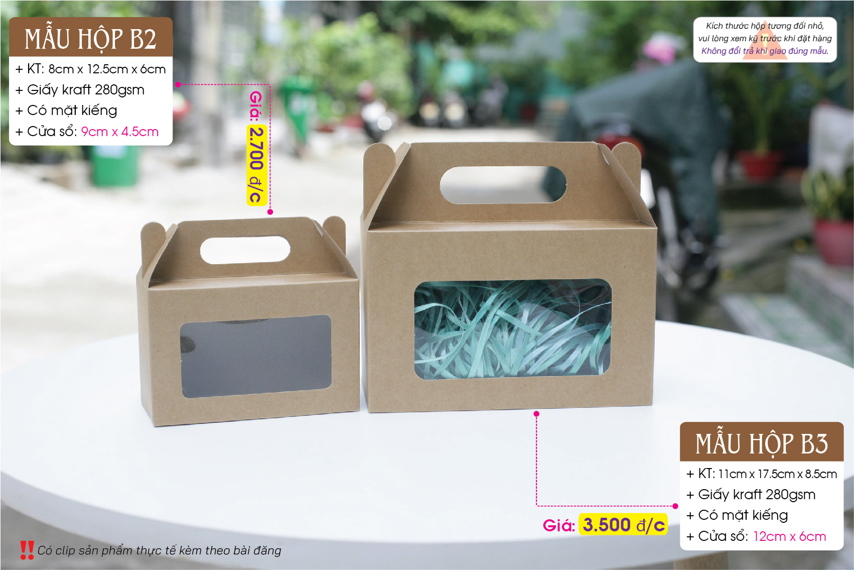 Hộp B2: Hộp bánh nhỏ