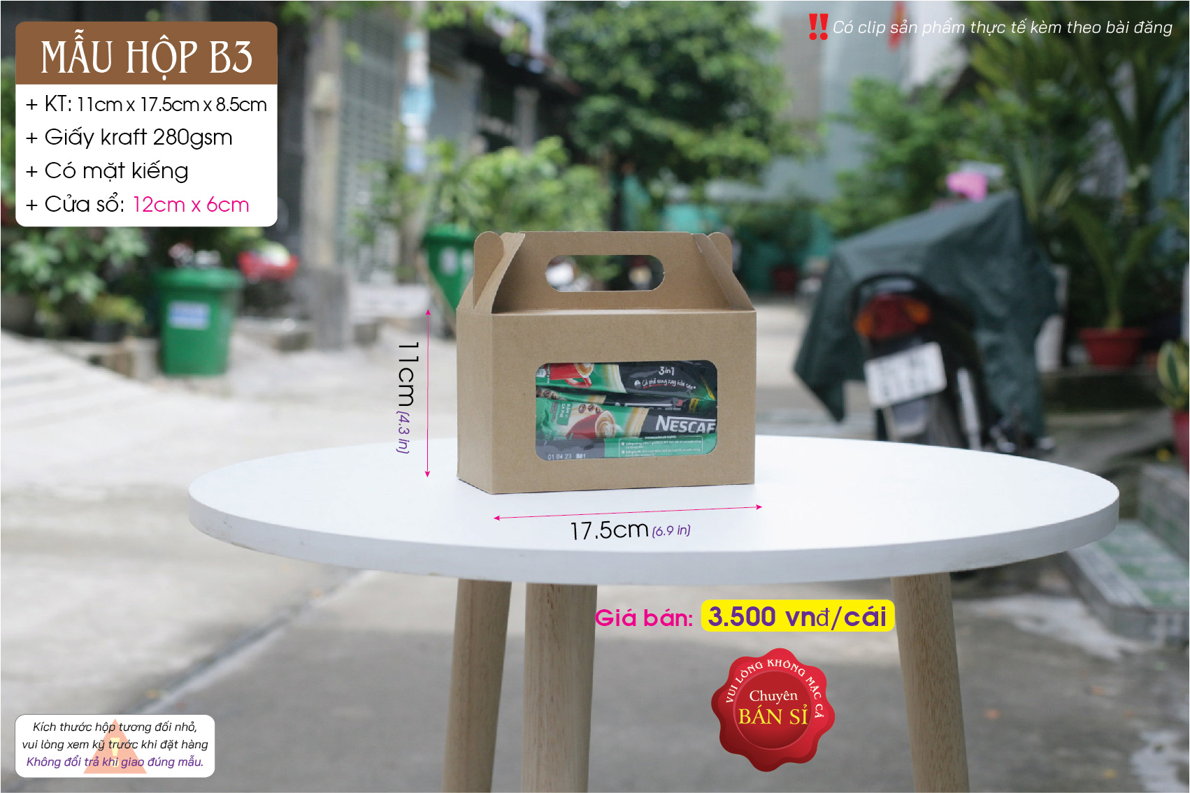 Hộp B3: Hộp bánh Cookie