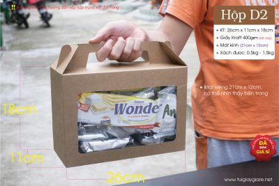 Hộp D2: Hộp giấy Kraft D2