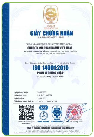 Chứng nhận ISO 14001:2015