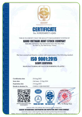 Chứng nhận ISO 9001:2015