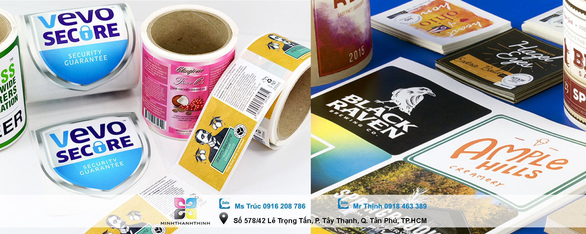 In tem decal nhựa PVC - In Ấn Minh Thành Thịnh - Công Ty TNHH SX TM DV In Minh Thành Thịnh