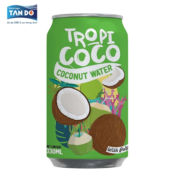 Nước dừa Tropicoco có cơm dừa - Nước Giải Khát Tân Đô - Công Ty TNHH Nước Giải Khát Tân Đô