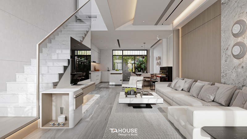 Thiết kế thi công nội thất phòng khách biệt thự