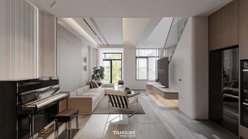 Thiết kế thi công nội thất phòng khách biệt thự