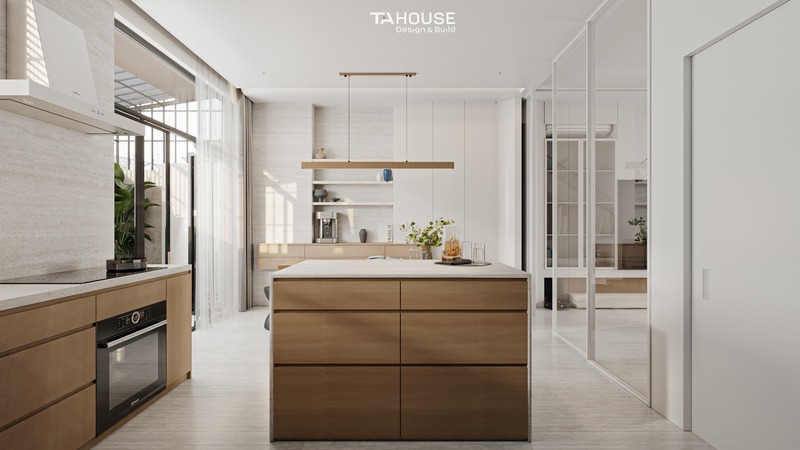 Thiết kế thi công nội thất phòng bếp nhà phố