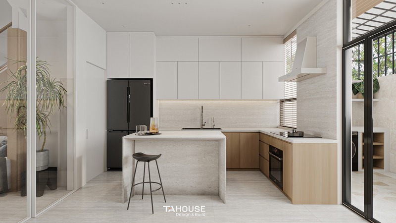 Thiết kế thi công nội thất phòng bếp nhà phố