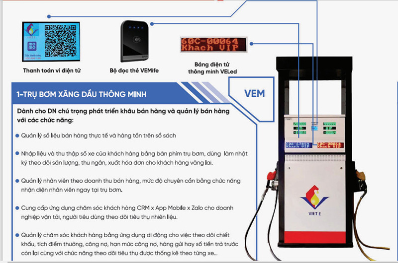 Trụ bơm xăng dầu thông minh VEM