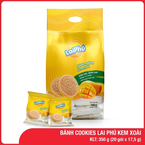 Bánh cookies Lai Phú kem xoài 350g