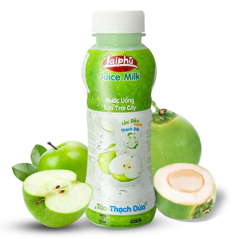 Nước uống sữa trái cây táo thạch dừa Lai Phú - Nước Giải Khát Lai Phú - Công Ty TNHH Nước Giải Khát Lai Phú