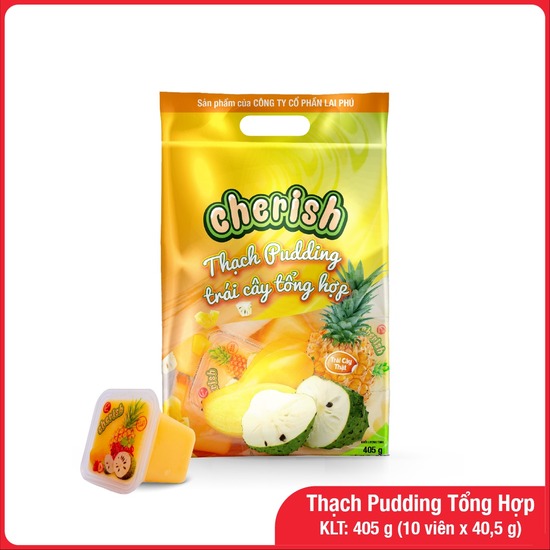 Thạch pudding Cherish vị tổng hợp 405g