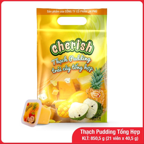 Thạch pudding Cherish vị tổng hợp 850.5g
