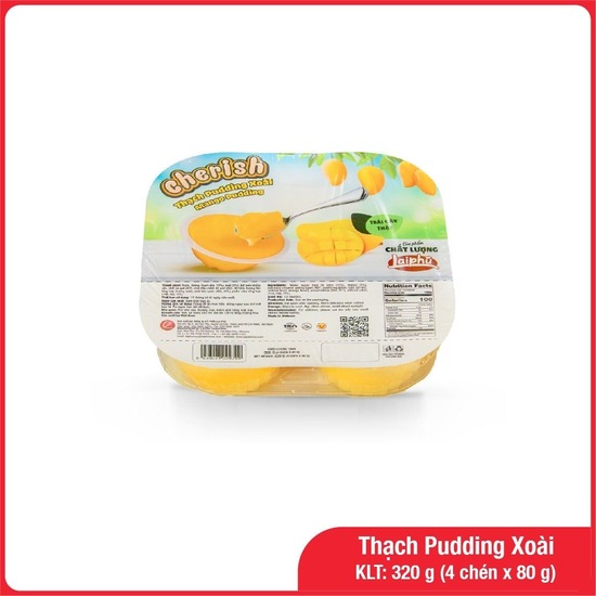 Thạch pudding Cherish vị xoài khay 320g