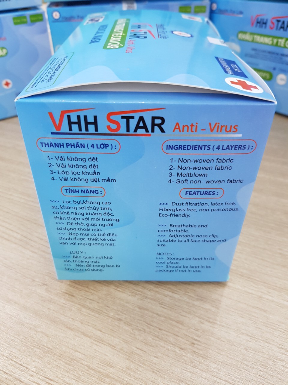 Khẩu trang y tế 4 lớp VHH Star - Khẩu Trang Y Tế VHHStar - Công Ty TNHH TM DV SX Việt Hải Hà