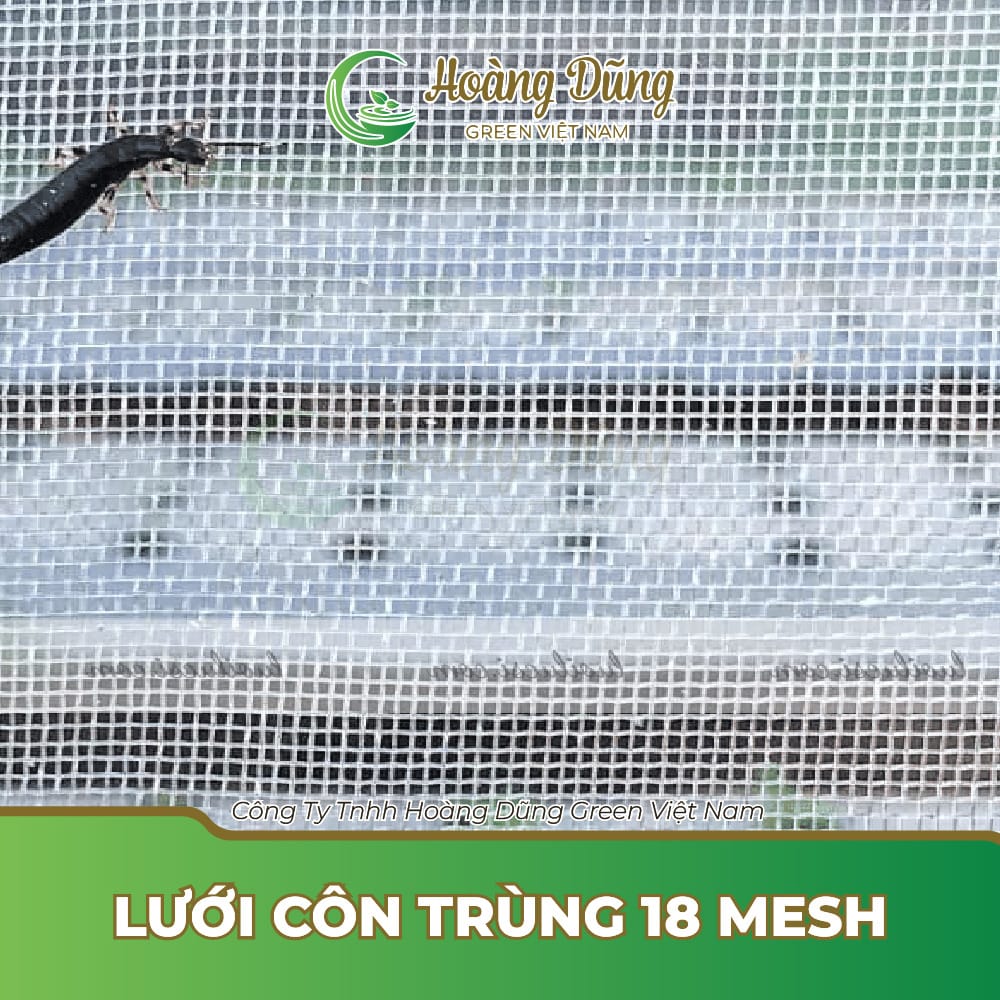 Lưới côn trùng 18 mesh - Lưới Nông Nghiệp Hoàng Dũng Green - Công Ty TNHH Hoàng Dũng Green Việt Nam