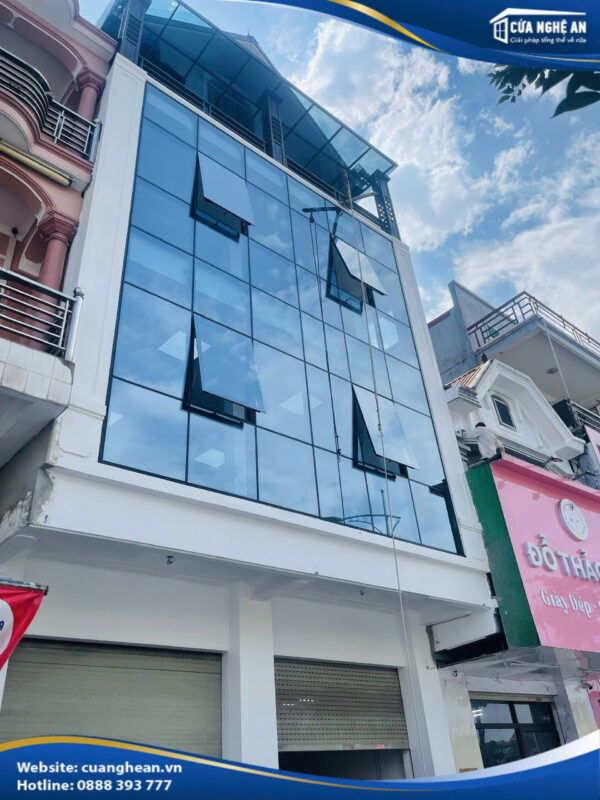 Vách mặt dựng nhôm Xingfa - Cửa Nghệ An - Công Ty Cổ Phần Cửa Nghệ An