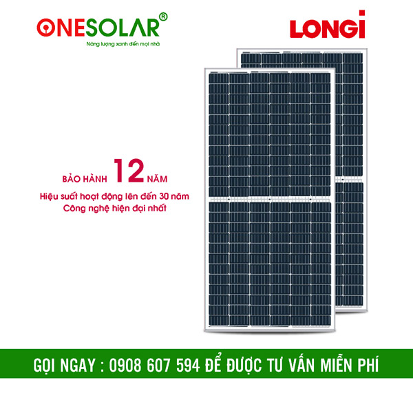 Tấm pin năng lượng mặt trời Longi 545w - Thiết Bị Năng Lượng Mặt Trời One Solar - Công Ty Cổ Phần One Solar