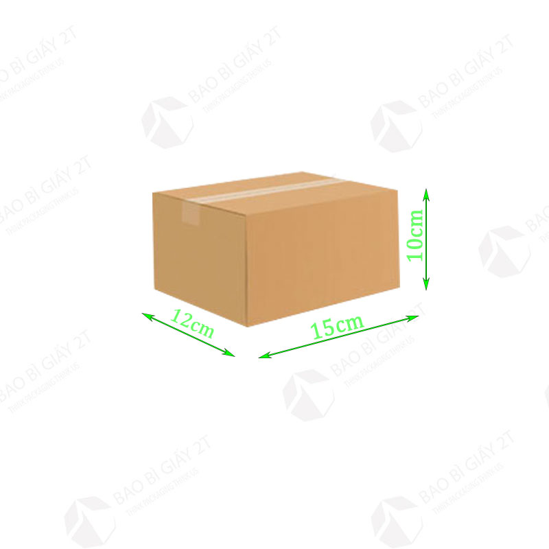 Hộp carton HC06 – Size: 15x12x10cm - Bao Bì Giấy 2T - Công Ty TNHH Sản Xuất Và Thương Mại 2T