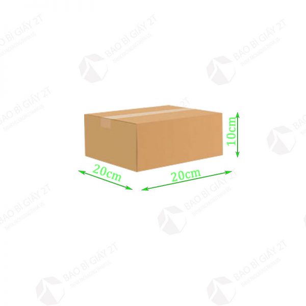 Hộp carton HC09 – Size: 20x20x10cm - Bao Bì Giấy 2T - Công Ty TNHH Sản Xuất Và Thương Mại 2T