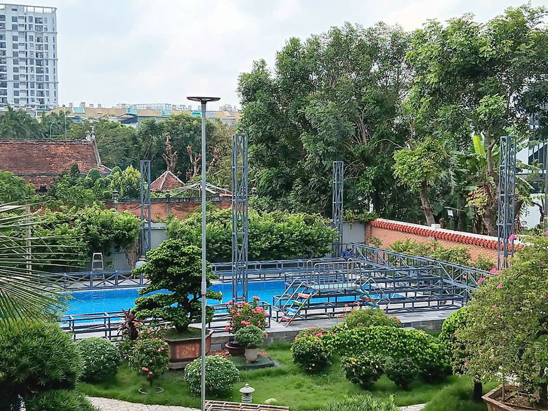 Thiết kế, thi công mái che hồ bơi