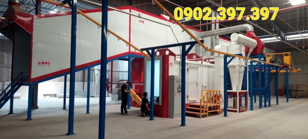 Dây chuyền sơn tĩnh điện bán tự động
