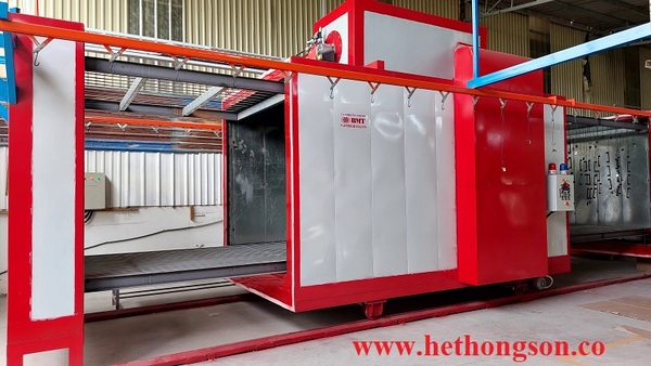 Lò sấy sơn tĩnh điện bán tự động