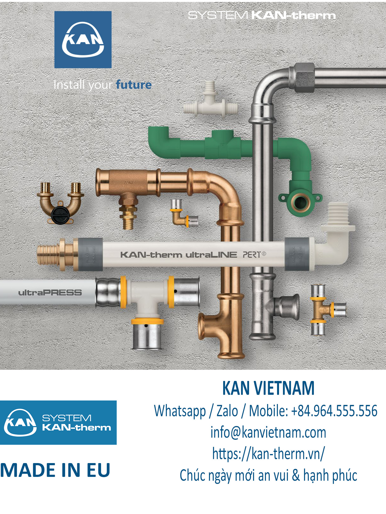 ống PEX-AL nhập khẩu EU - Công Ty TNHH Kan Việt Nam